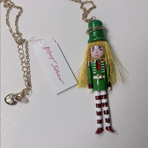 Betsey Johnson Green and Red Nutcracker Pendant Necklace - Picture 2 of 3